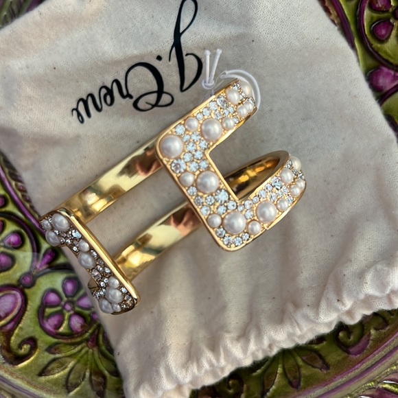 NwT! J.Crew bracelet pearl and pavé crystals small - Picture 5 of 6